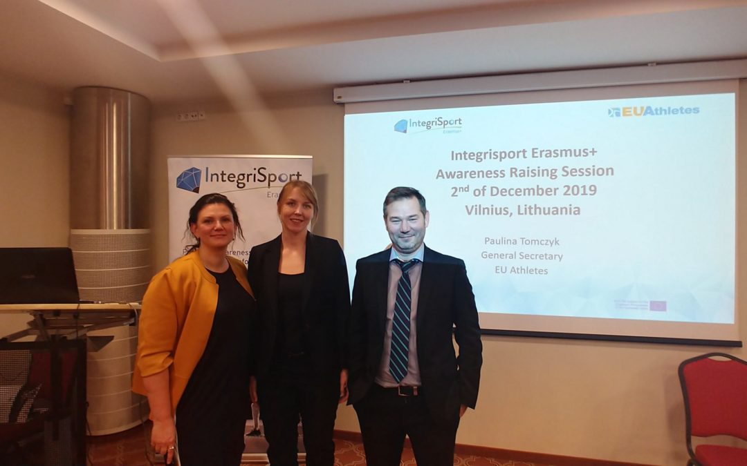 EU Athletes in Lithuania for the third awareness raising session of Integrisport Erasmus+