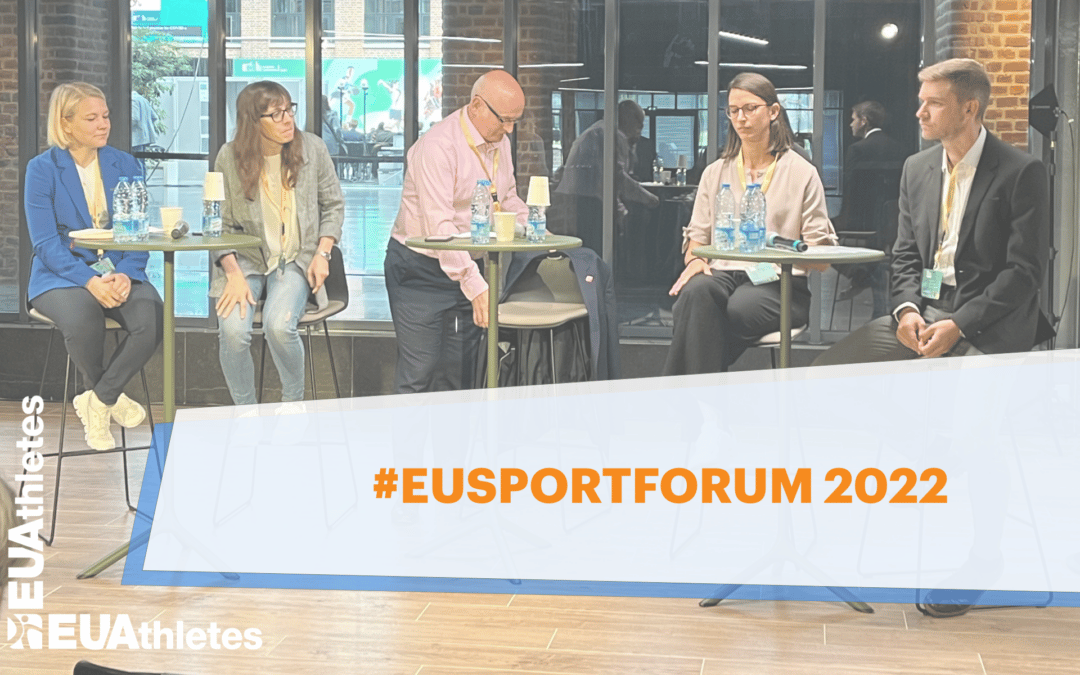 EU Athletes vice-president speaks at the EU Sport Forum in Lille